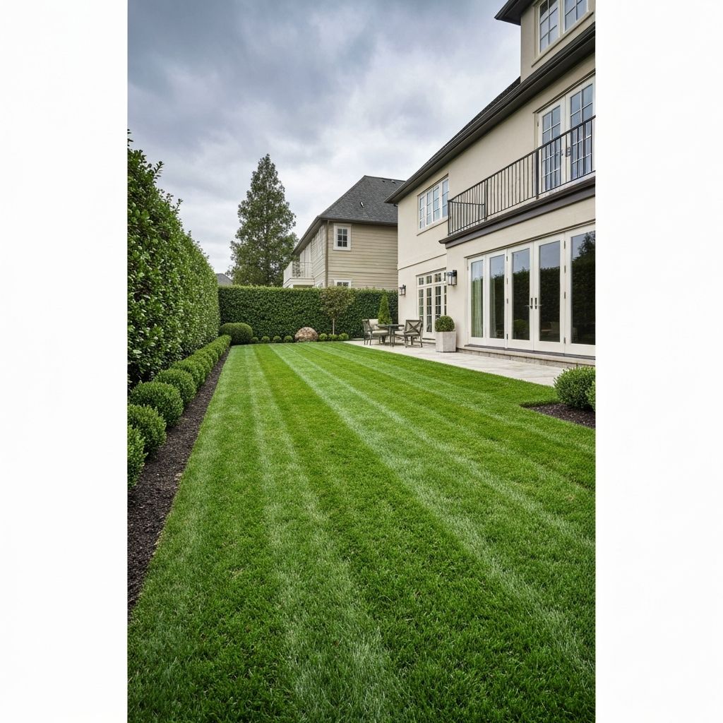 After - Beautiful manicured lawn